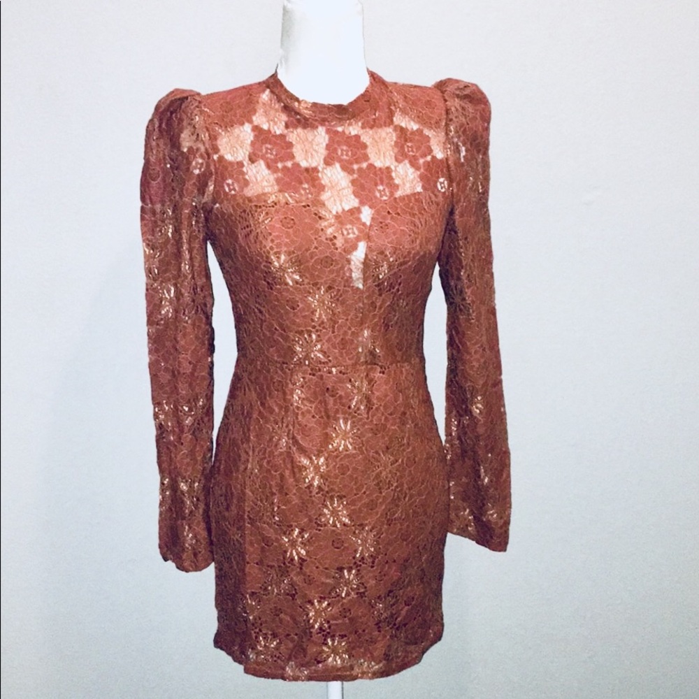 Floral Lace Mini Dress
